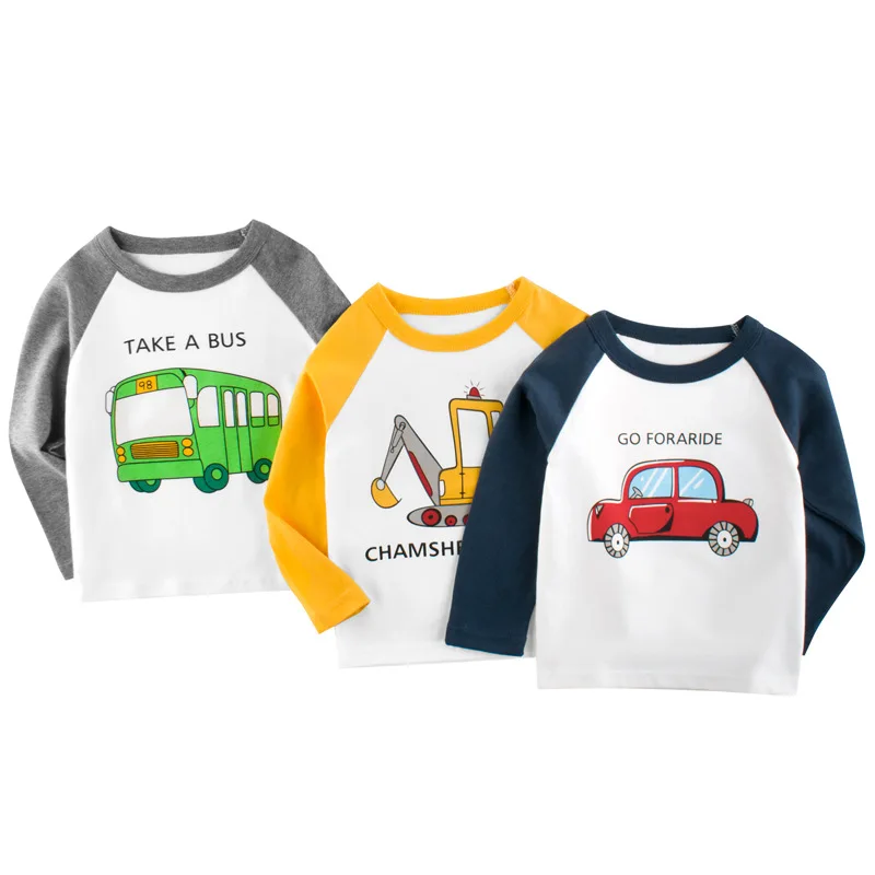 

new delivery boy cotton spring bottoming clothing baby children T shirt clothes 90-140 kids cartoon coat top 2-7y studnets kids