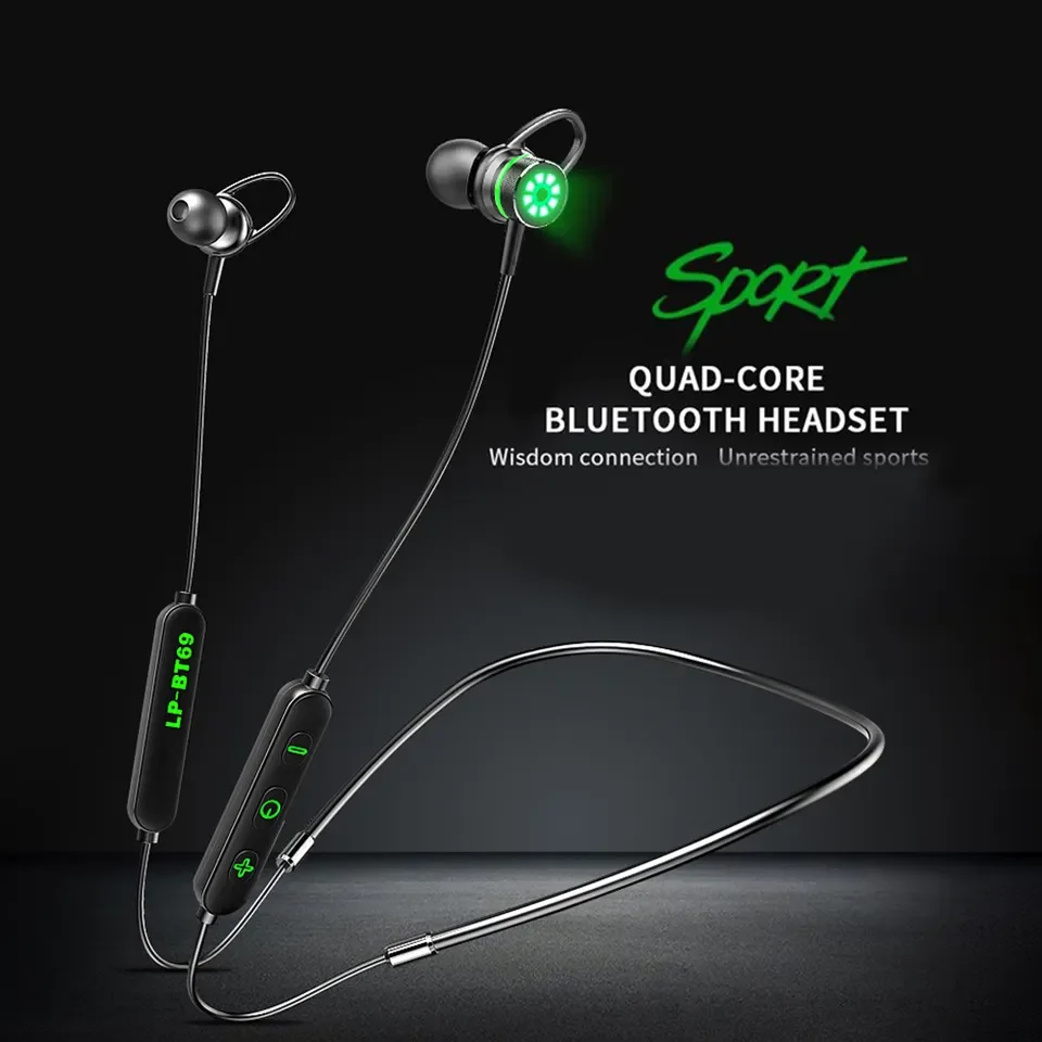 

Bluetooth-наушники BT69 с шеей, подвесные, водонепроницаемые, Hi-Fi