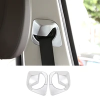 2x chrome abs car seat safty belt pillar decorate cover trim auto interior accessories for bmw x3 x4 g02 g01 18 21
