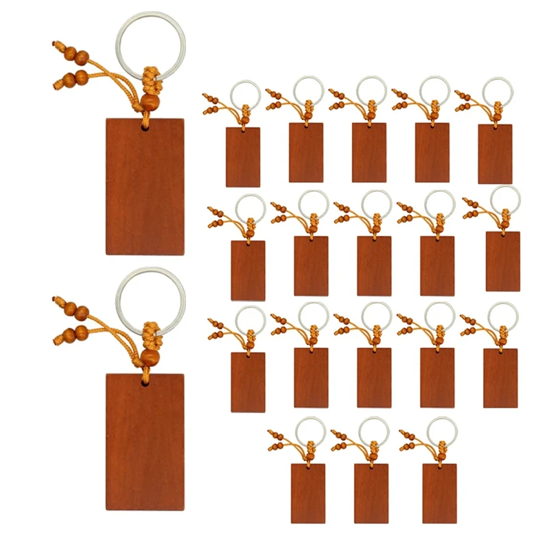 

Wood Engraving Blanks Keychains Blank Wooden Key Tag 20 Pack