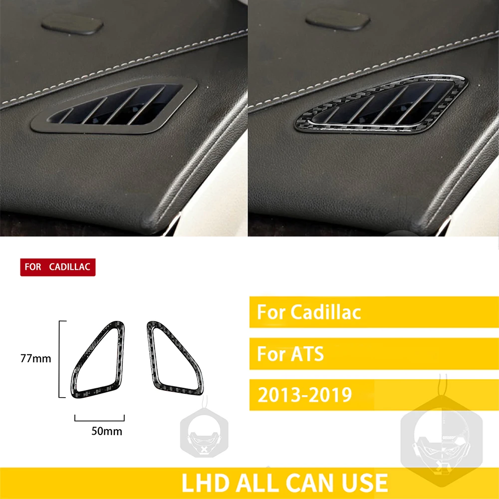 

Аксессуары для седанов Cadillac ATS 2013-2019, аксессуары для салона автомобиля из углеродного волокна, декоративная наклейка на воздуховыпускную панель для подъема