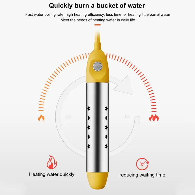 

220 В 2500 Вт Нагревательный стержень из высокомощной нержавеющей стали автоматическое отключение мощный Электрический U-образный трубчатый водонагреватель
