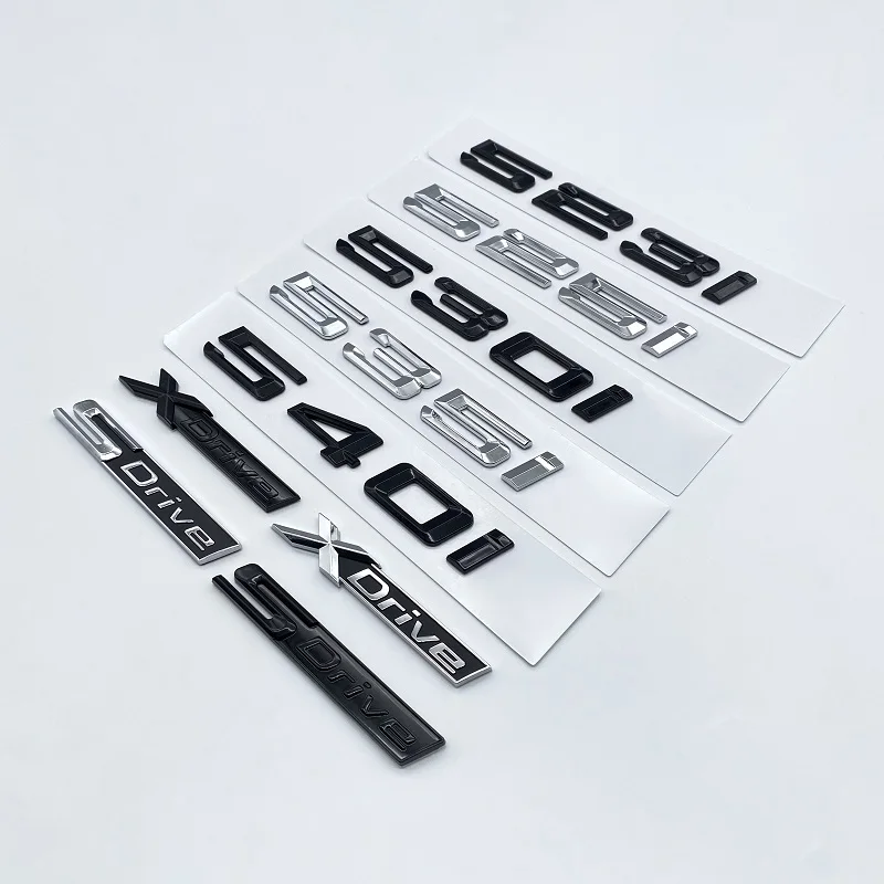 

Старая буква 520i 523i 525i 528i 530i 535i 540i эмблема с логотипом для BMW 5 серии E60 E61 F10 F11 G30 наклейка на багажник автомобиля наклейка
