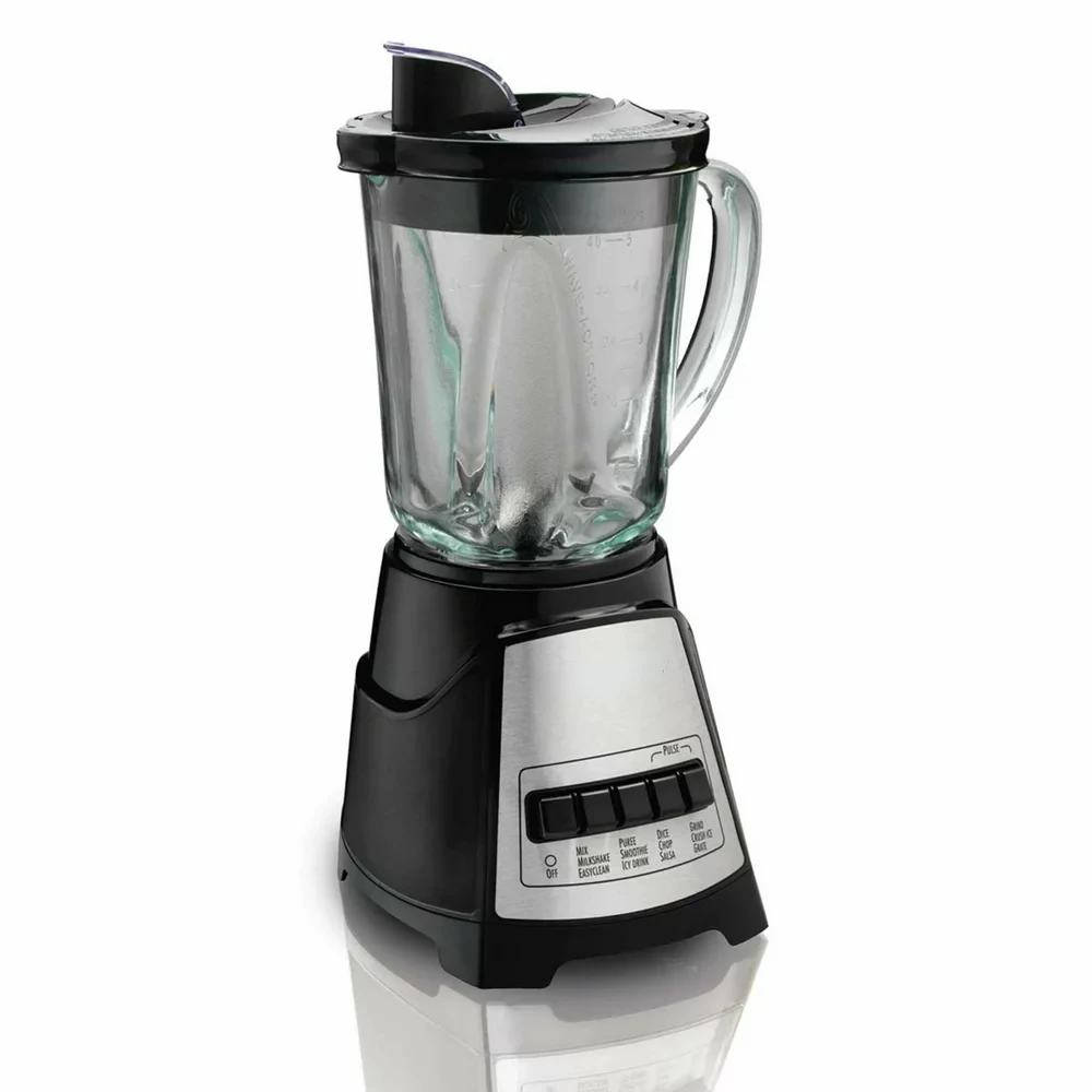 Power  Multi-Function Blender with MESS Free 40 . Glass Jar, 700W, Black, 58148