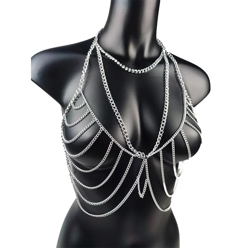 

Body Chain Sexy Chest Chains Fashion Body Jewelry Belly Chains for Women Bikini Dress Sweater Accessories Bra Couple Games Gift