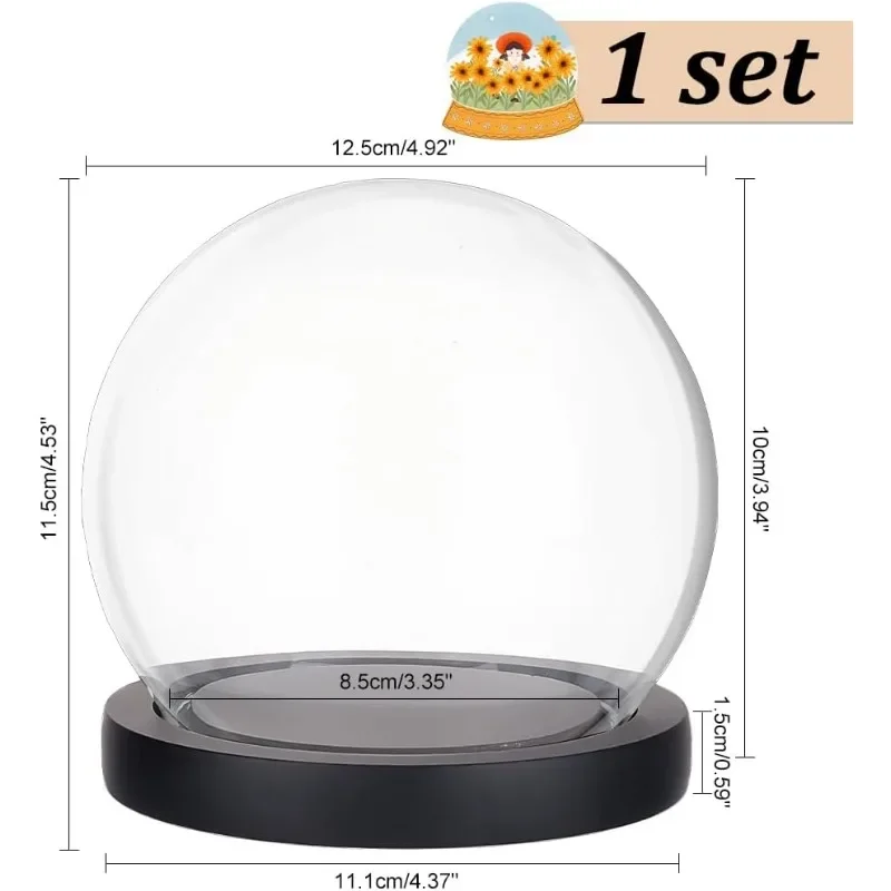 

Стеклянный купол для декора nbeads 4,9x4,5 дюйма