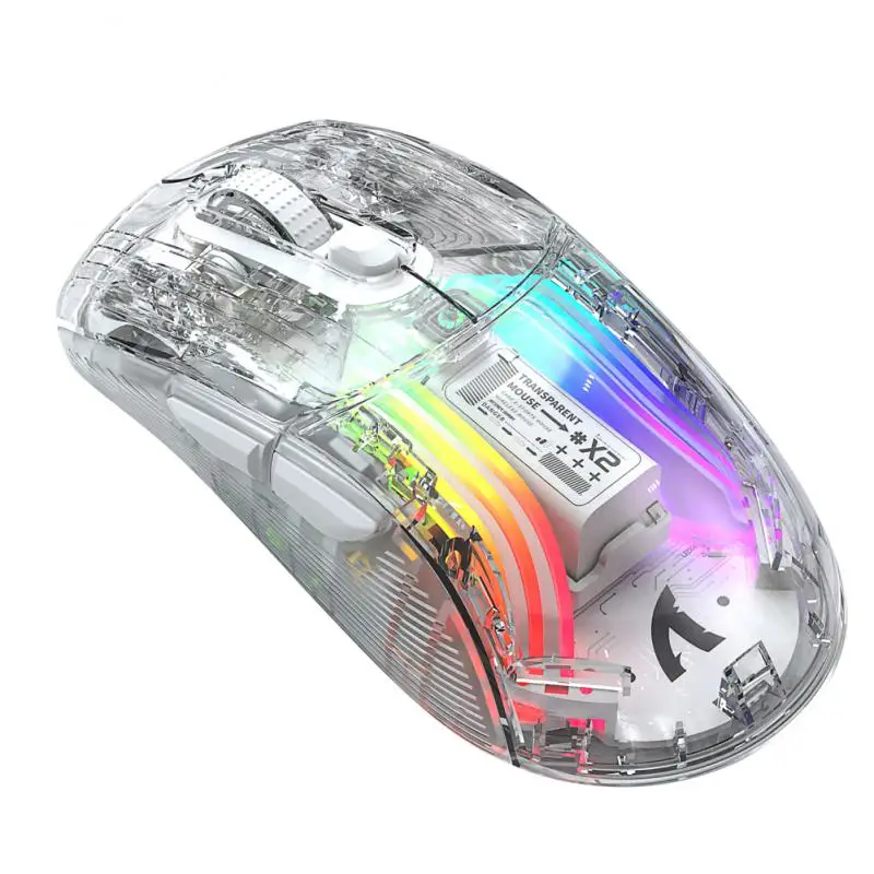 

2023 Gaming Mouse Attack Shark X2rgb Luminous Women's Gaming E-sports Glow-in-the-dark Mouse Silent Wireless Tri-mode