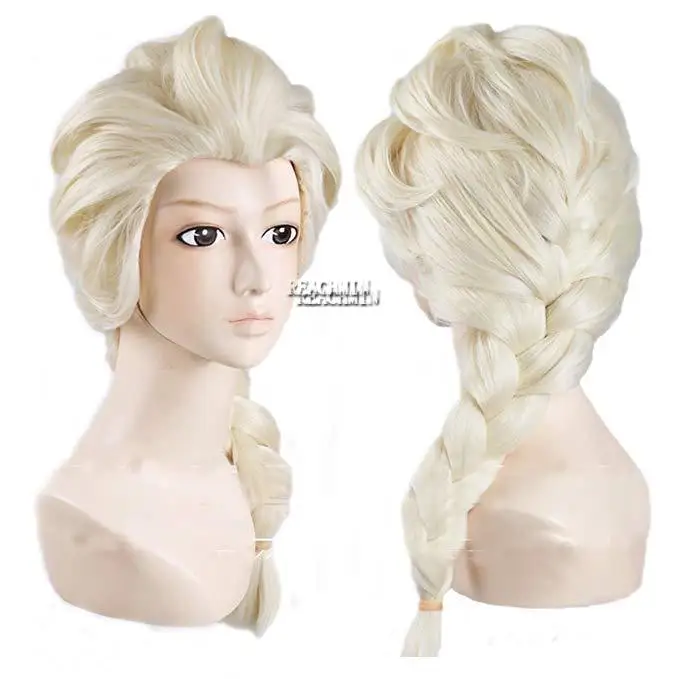 

Wig Movies Frozen Snow Queen Elsa Blonde Hair Cosplay Wigs For Halloween Carnival Purim Masquerade Party