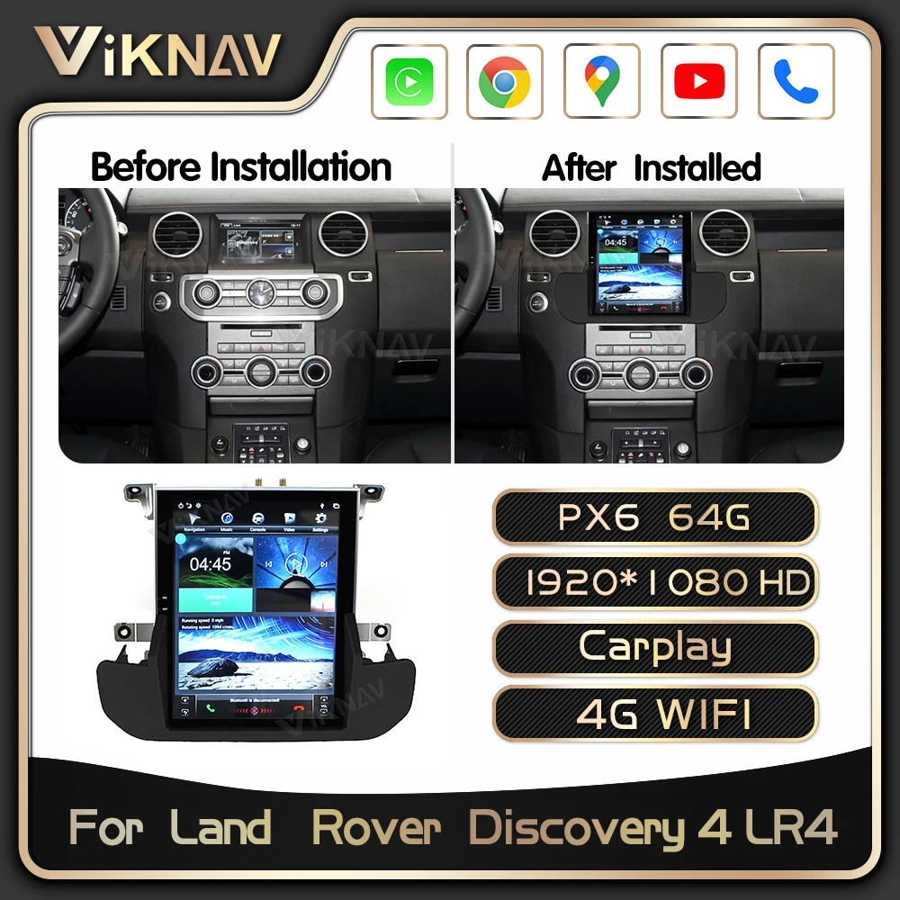 

Автомобильный стерео DVD-плеер с GPS-навигацией, видео мультимедийный плеер с GPS Навигатором для Land Rover Discovery 4 LR4 2011-2013