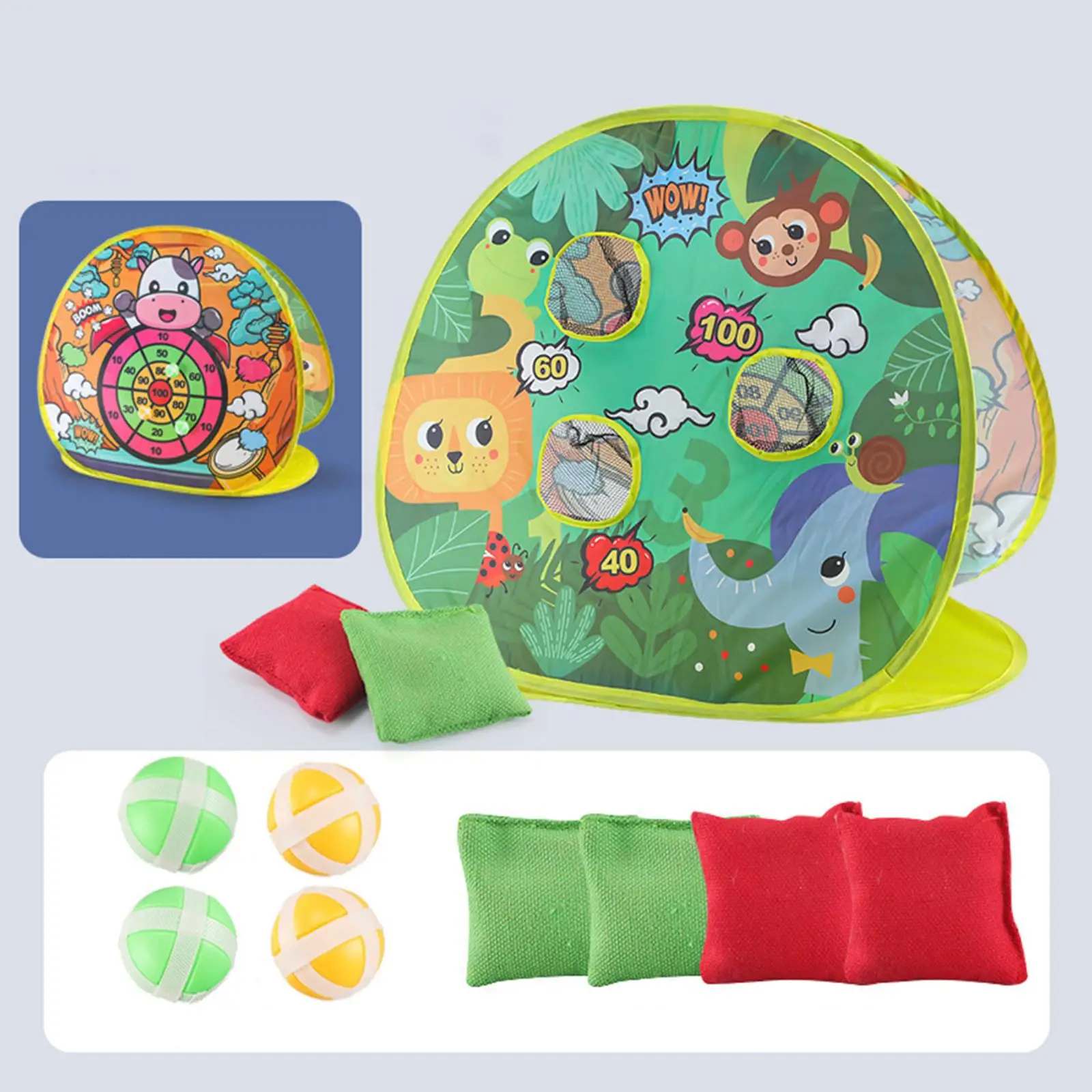 

Throwing Bean Bag Toss Game Outside Toys Double Sided Cornhole Board for Theme Party