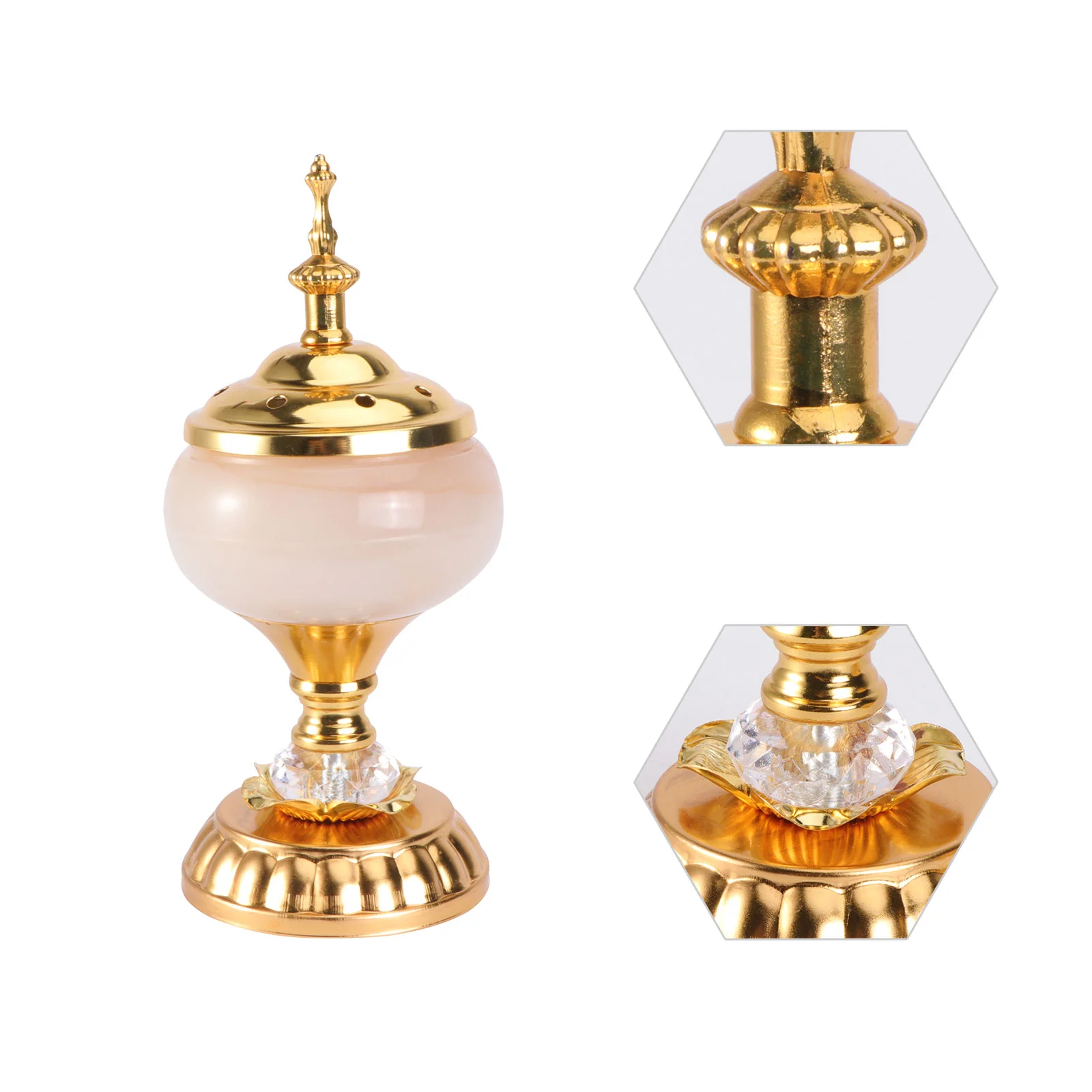 

Burnerbakhoor Metal Charcoal Holder Frankincense Resin Portable Flowingcarved Brass Arabian Censer Sticksaroma Ornament