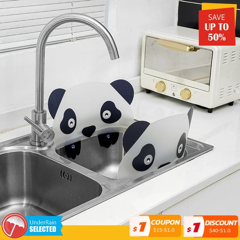

1Pc Arrival Kitchen Sink Water Splash Guards With Sucker Waterproof Screen For Dish Fruit Vegetable Washing Anti-water Board