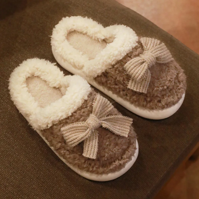 

2022 New Female PU leather and cashmere men and women slippers baili1200