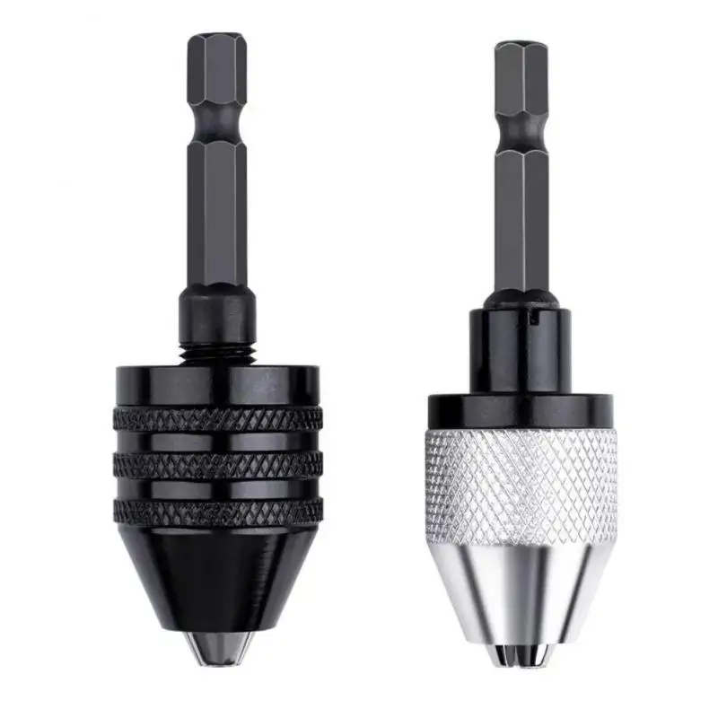 

Keyless Hex Shank Drill Bits Adapters Mini Drill Chuck Adapter Quick Change Converter Dril Parts Self-tighten High Quality Alloy