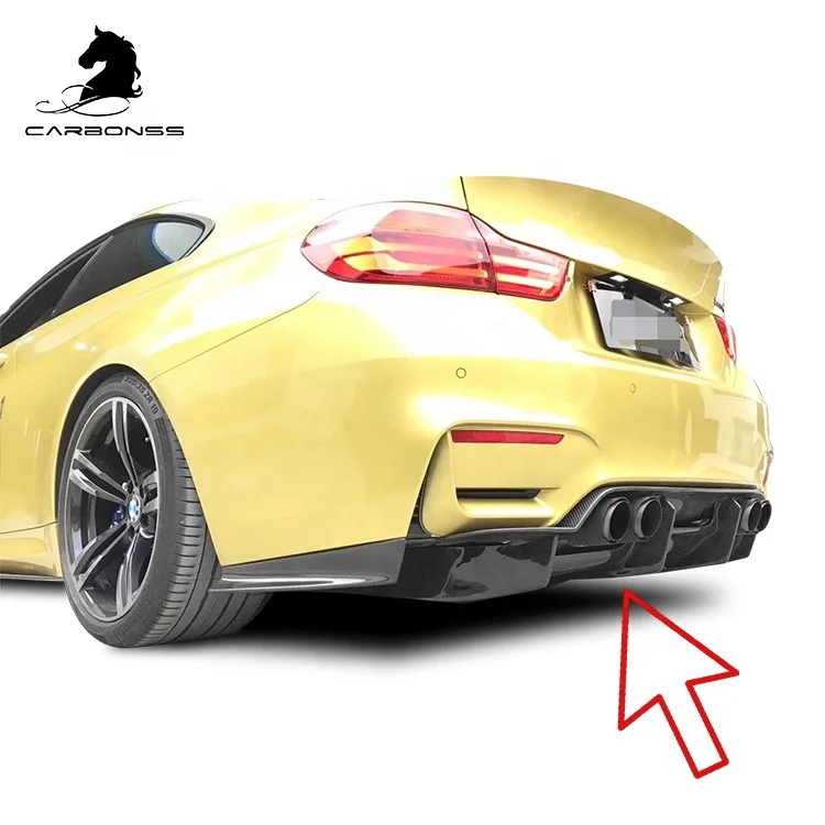 

Автомобильный диффузор для заднего бампера из углеродного волокна PSM для BMW F80 F82 M3 M4 2015 +, 4 шт.