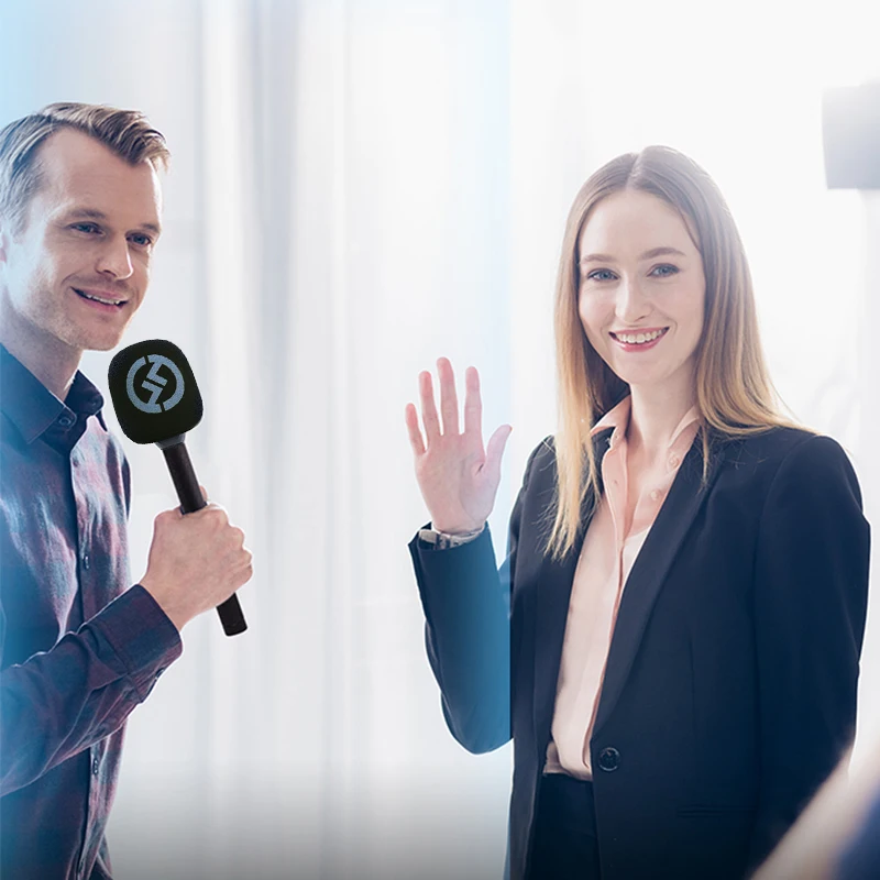 Hollyland Mic Adapter Metal Grip Handle for Lark 150 Wireless Lapel Microphone for Live Show Interview streaming