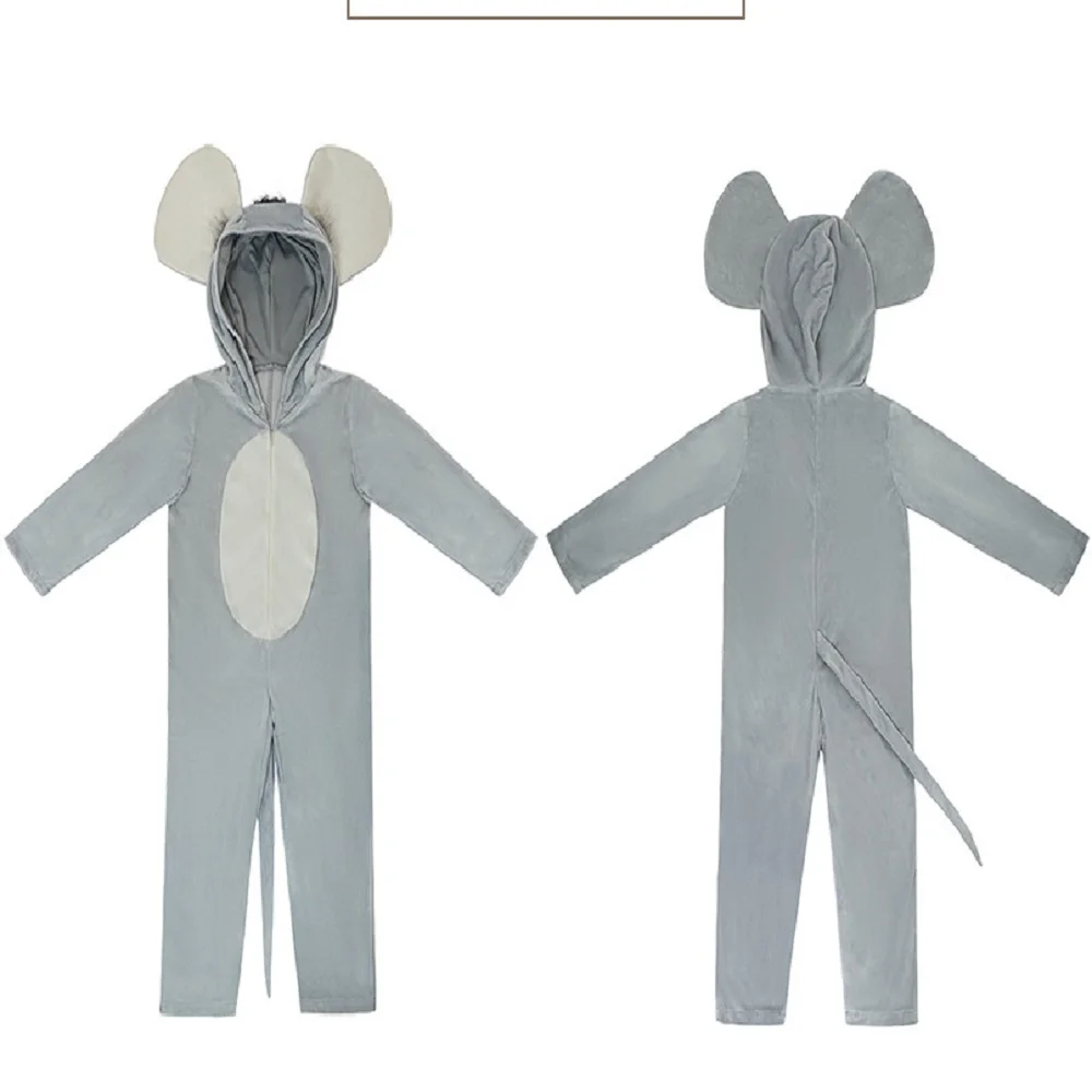 Комбинезон для косплея мышь в виде животного милый серый костюм карнавала