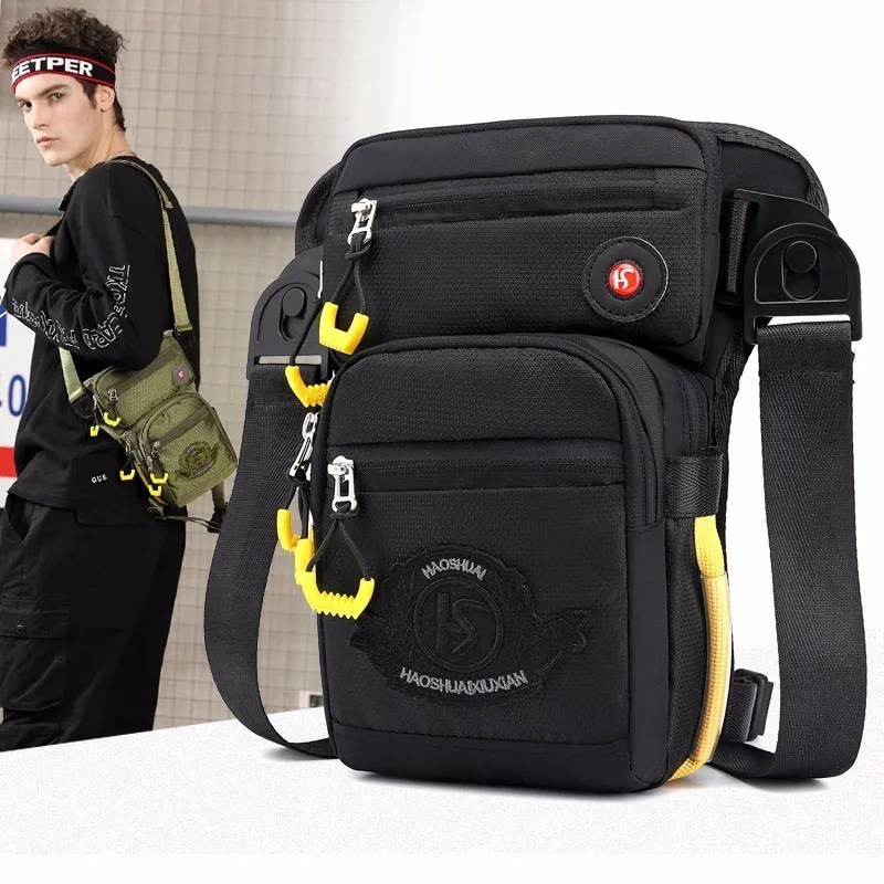 

Забавная Мужская поясная сумка-мессенджер для мотоциклистов, нейлоновый мешок на плечо для мотоциклистов, сумочка в стиле милитари