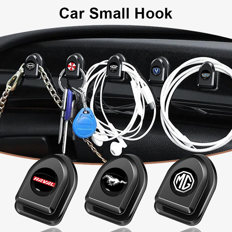 

4Pcs Mini Car Hooks Interior Dashboard Convenience Storage Hook for Mitsubishi Pajero Sport ASX Lancer Outlander Car Accessories