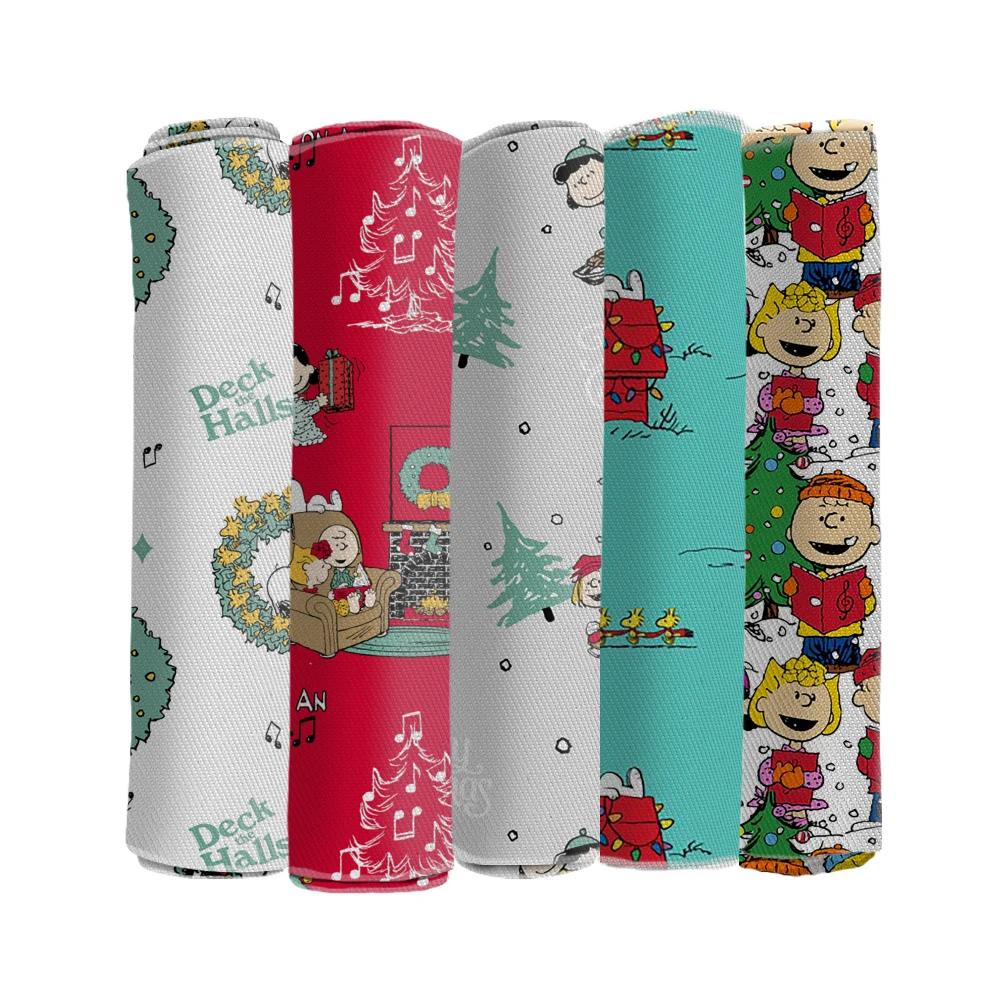 

Christmas Theme Cute Cartoon Dog Wholesale Custom 50*145CM Printed Twill Fabric for Patchwork Sewing Accessories Home Decor