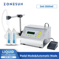 zonesun filling machine semi automatic gfk 160a digital control liquid milk wine water bottle dosing filler