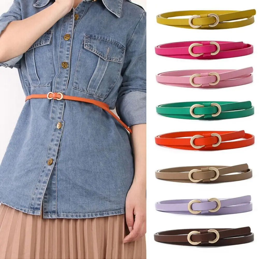 8-Shaped Buckle Braided Belt Thin Skinny Waist Belt Ladies Dress Cummerbands Luxury Weaved Waistband Belts For Skirt New Fashion