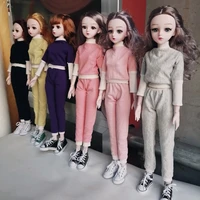 3 points bjd sweater clothes 60cm doll clothes accessories 22 inch fashion princess doll pants suit girls toys children gifts