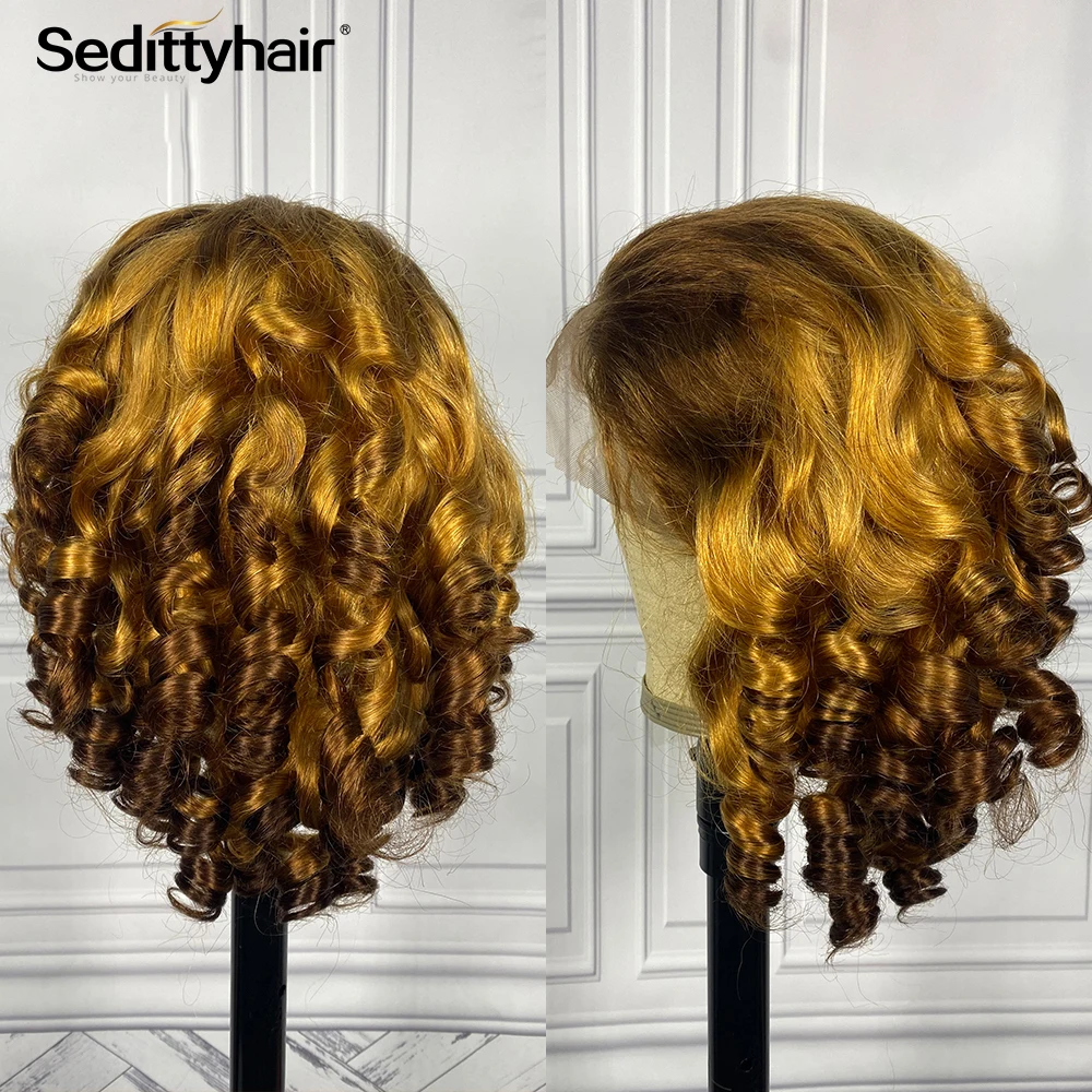 Ed Human Hair Wig Brazilian Remy Loose Wavy 250 Density Fumi Wigs