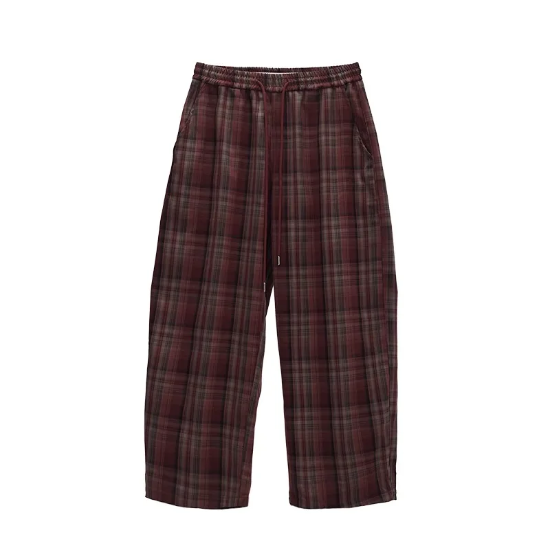 CBXLAB женские красные клетчатые винтажные рабочие брюки для уличных танцев