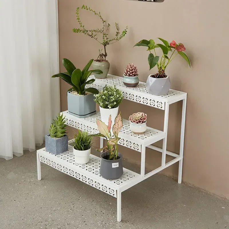 Комнатные Цветочные стеллажи балконы железные ступени от пола до потолка