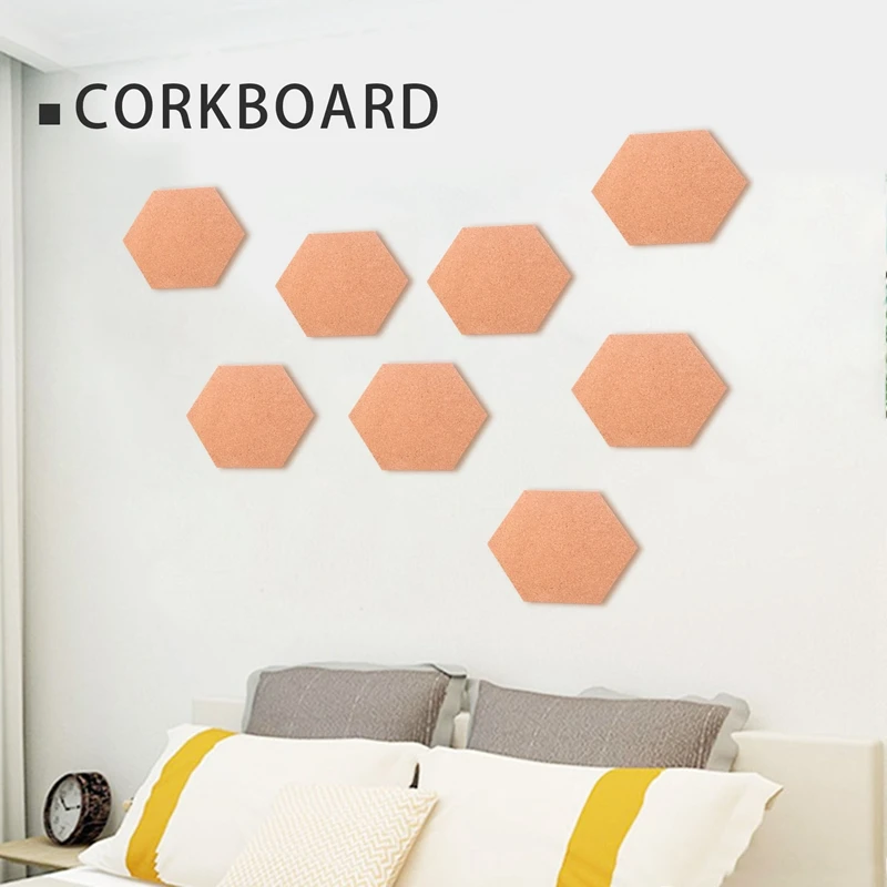 Плитка из пробковой доски 8 шт. в упаковке с полной липкой спинкой мини-настенные