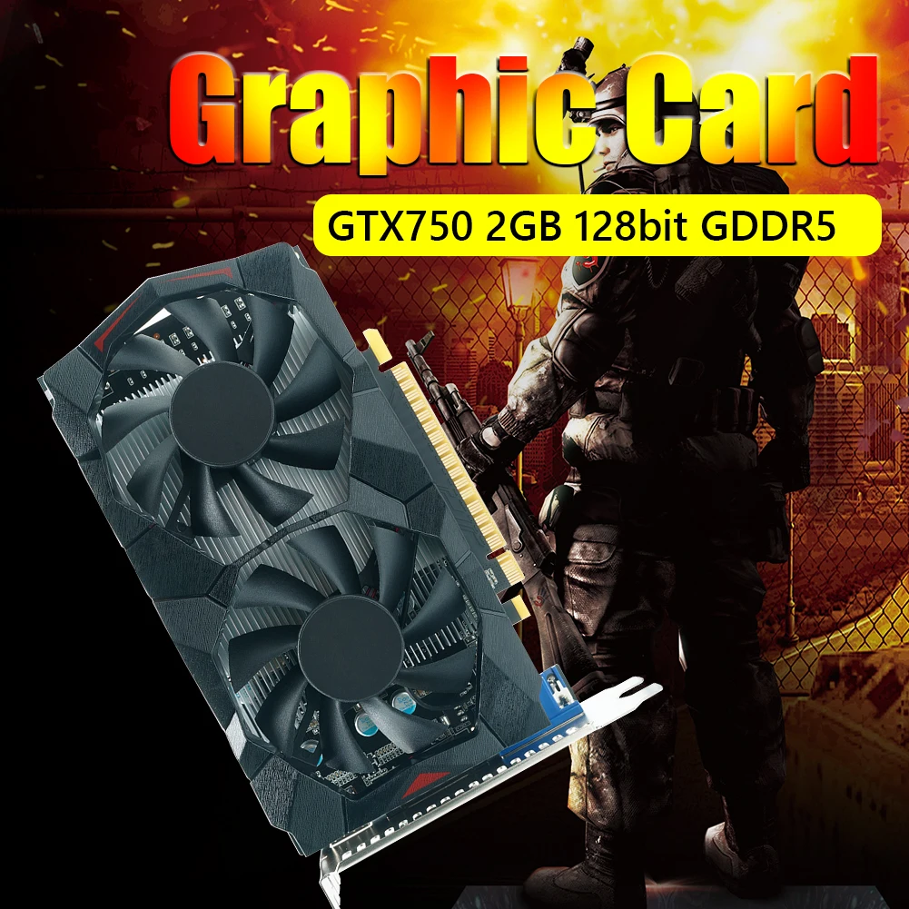 

GTX750 Graphics Card PCI-E 3.0 X16 128Bit 4GB GDDR5 VGA DVI-I HD Video Card for NVIDIA GeForce GTX 750 4G 128 Bit