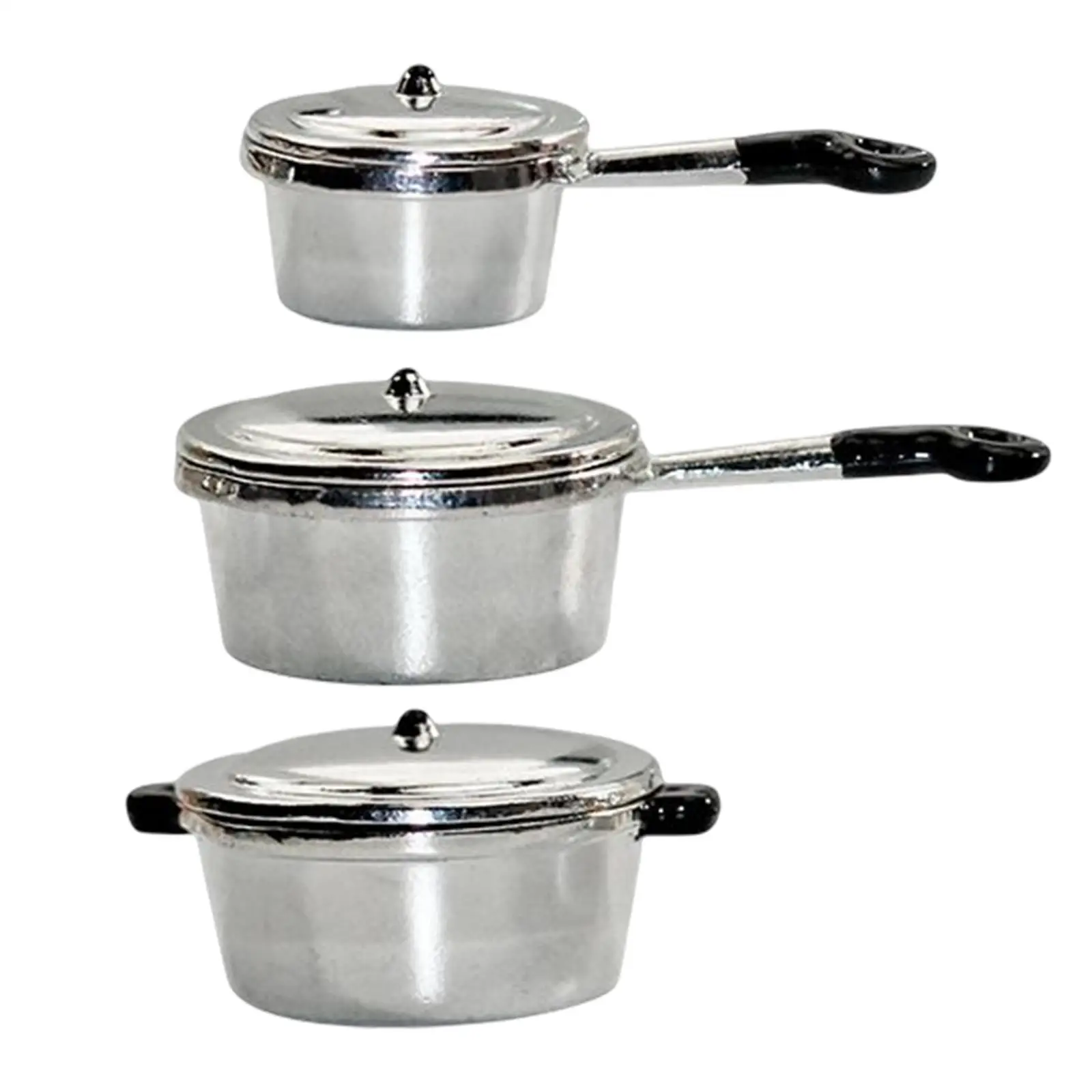 

Имитация 3 шт. 1/12 мини кукольный дом кухня суповая кастрюля модель аксессуар фотографический реквизит украшение для дома изысканное мастер...