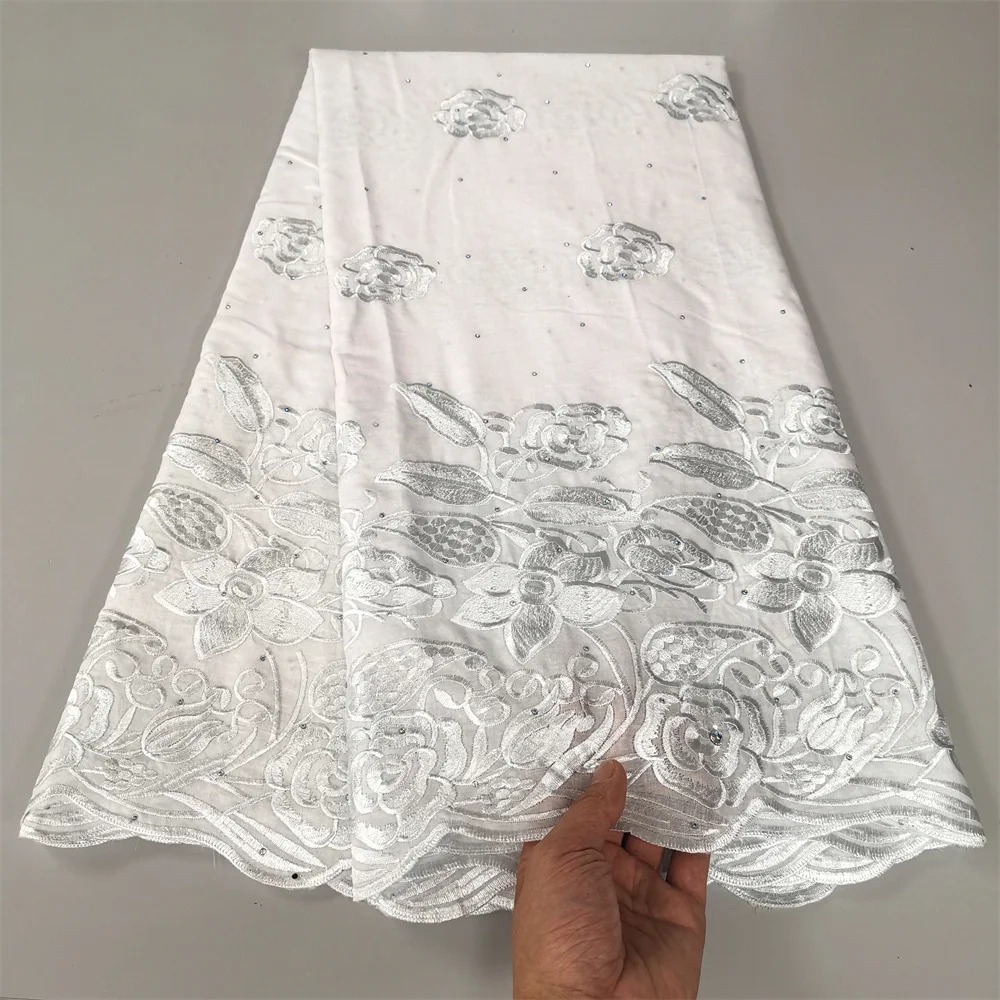 Швейцарская кружевная ткань 2023 красная африканская вышивка 100% хлопок