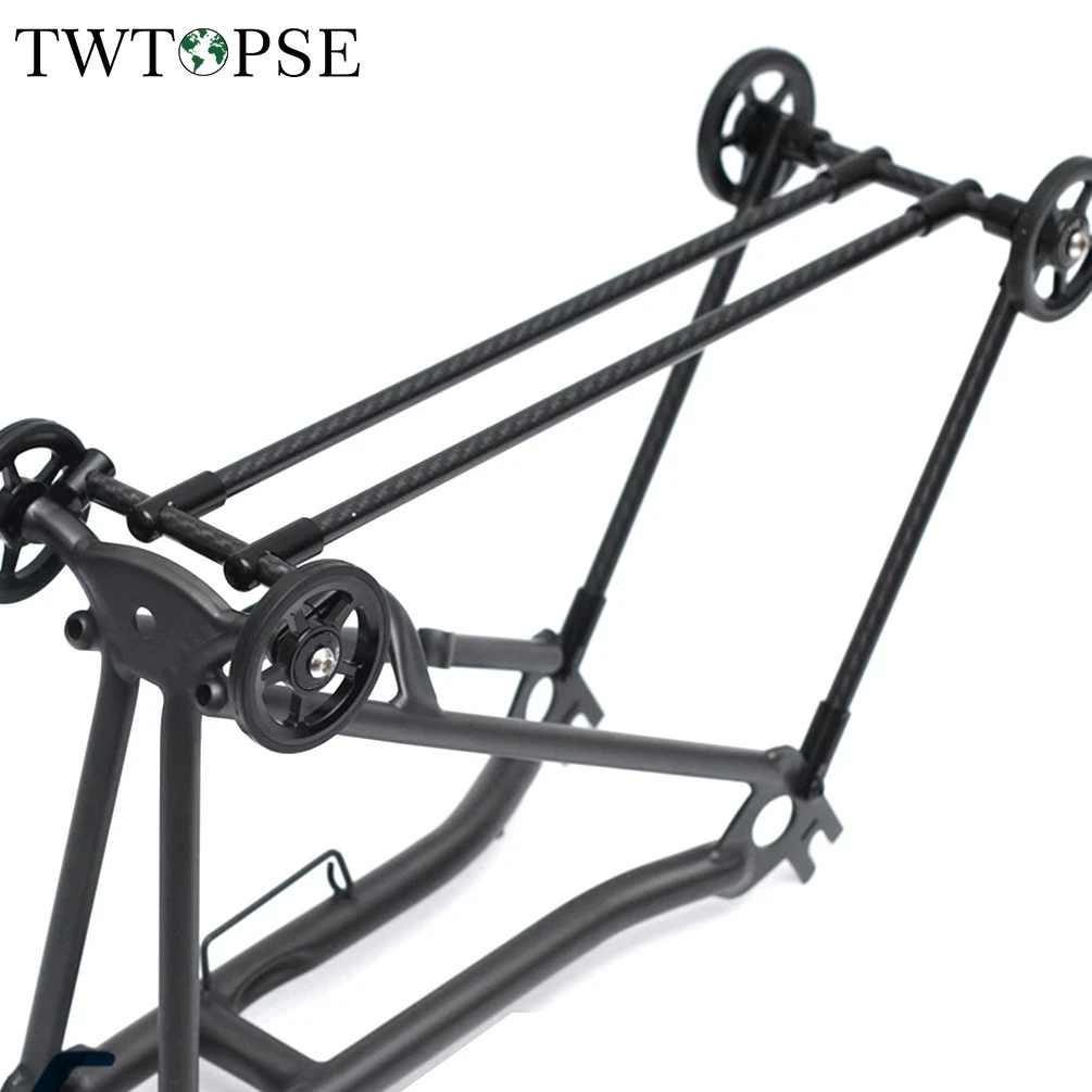 

TWTOPSE Folding Bike Carbon Rear Rack For Brompton Lightweight Bicycle A C Line Cargo Holder Part(Don't fit 3SIXTY PIKES)