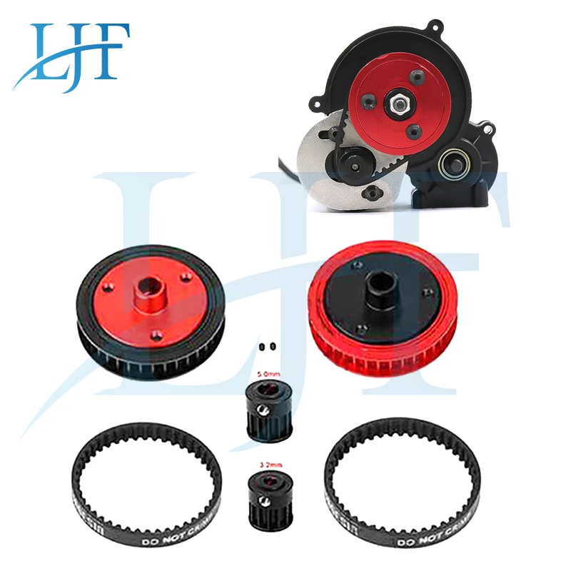 

LJF 1 set 3.2/5.0mm Belt Drive Transmission Gears System for 1/10 RC Car Crawler Axial SCX10 II 90046 Gearbox Upgrade DIY Parts
