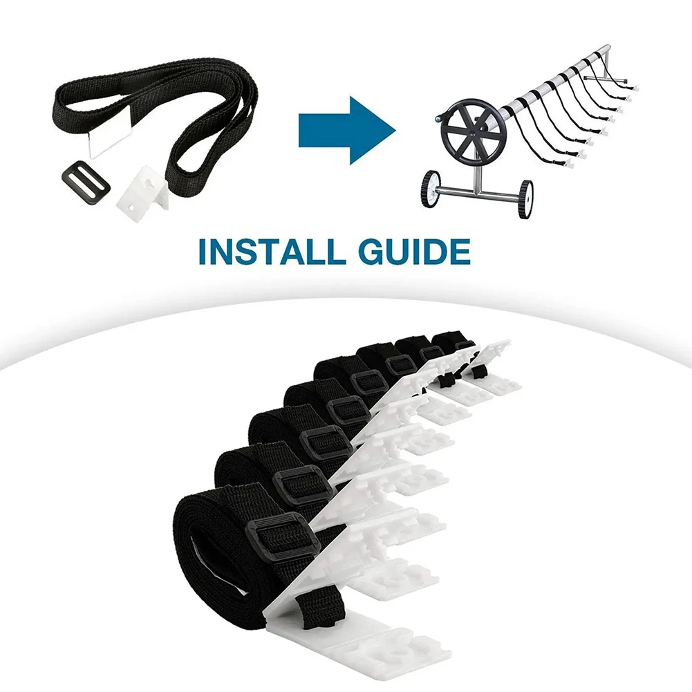 8 шт. ремни для катушек с солнечной крышкой роликовые крепления крышки комплект
