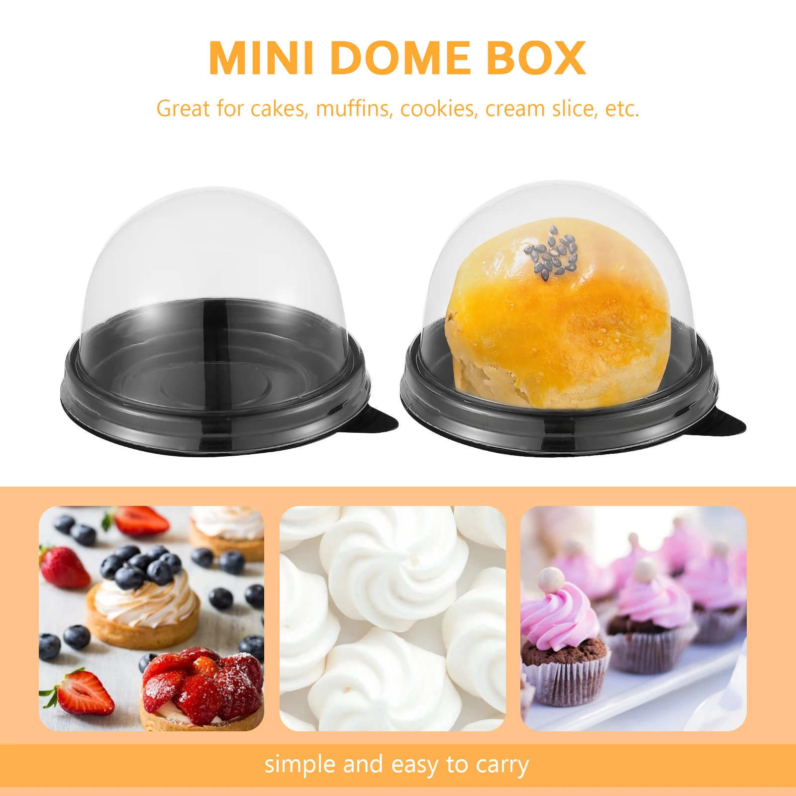

Box Cupcake Boxes Mooncake Cake Container Dome Packing Containers Mini Gift Egg Yolk Crisp Roll Holders Holder Muffins Pastry