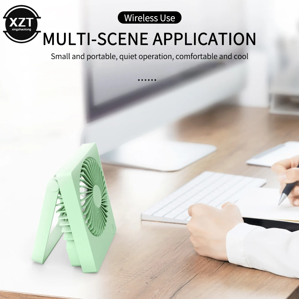 Настольный вентилятор с USB маленький электрический бесшумный портативный
