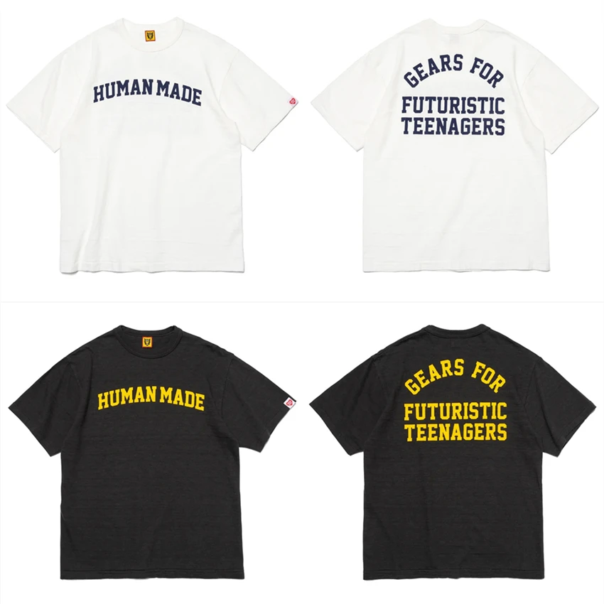 

HUMAN MADE GRAPHIC T-SHIRT Men Women Slub Cotton T Shirt White Black Tees
