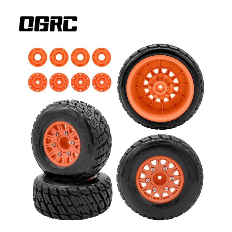 

OGRC Truck Tires for Arrma Traxxas Axial Redcat Rc4wd Hex Detachable Replace 12mm/14mm/17mm 1/10 Scale RC Wheels and Tires-4PCS