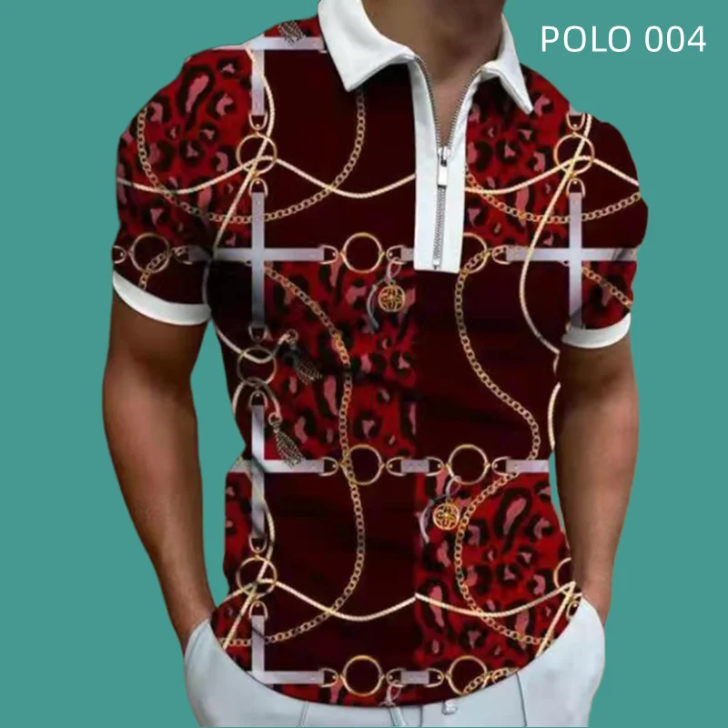 

Men's Clothing Europe and The United States Spring and Summer New POLO Shirt Zip-up Color Men's T-shirt Oversized Shirt Tops
