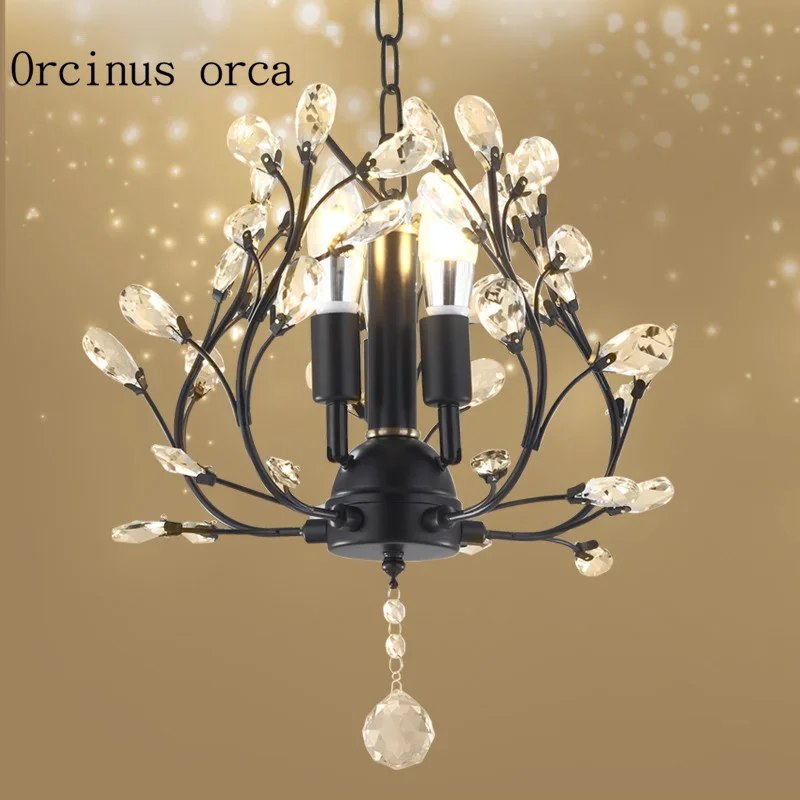 American Style Crystal Chandelier three bedroom hallway lights Nordic restaurant porch