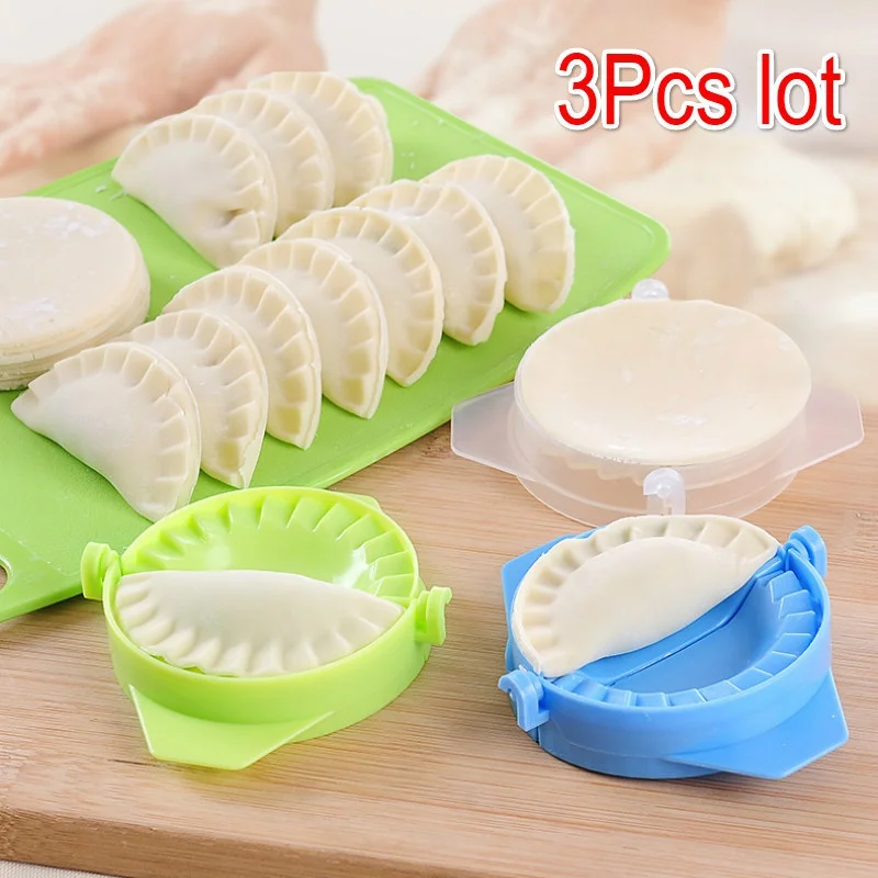 

3Pcs Colorful Dumpling Mould Empanada Meat Dough Press Molds Maker DIY Kitchen Baking Tool New