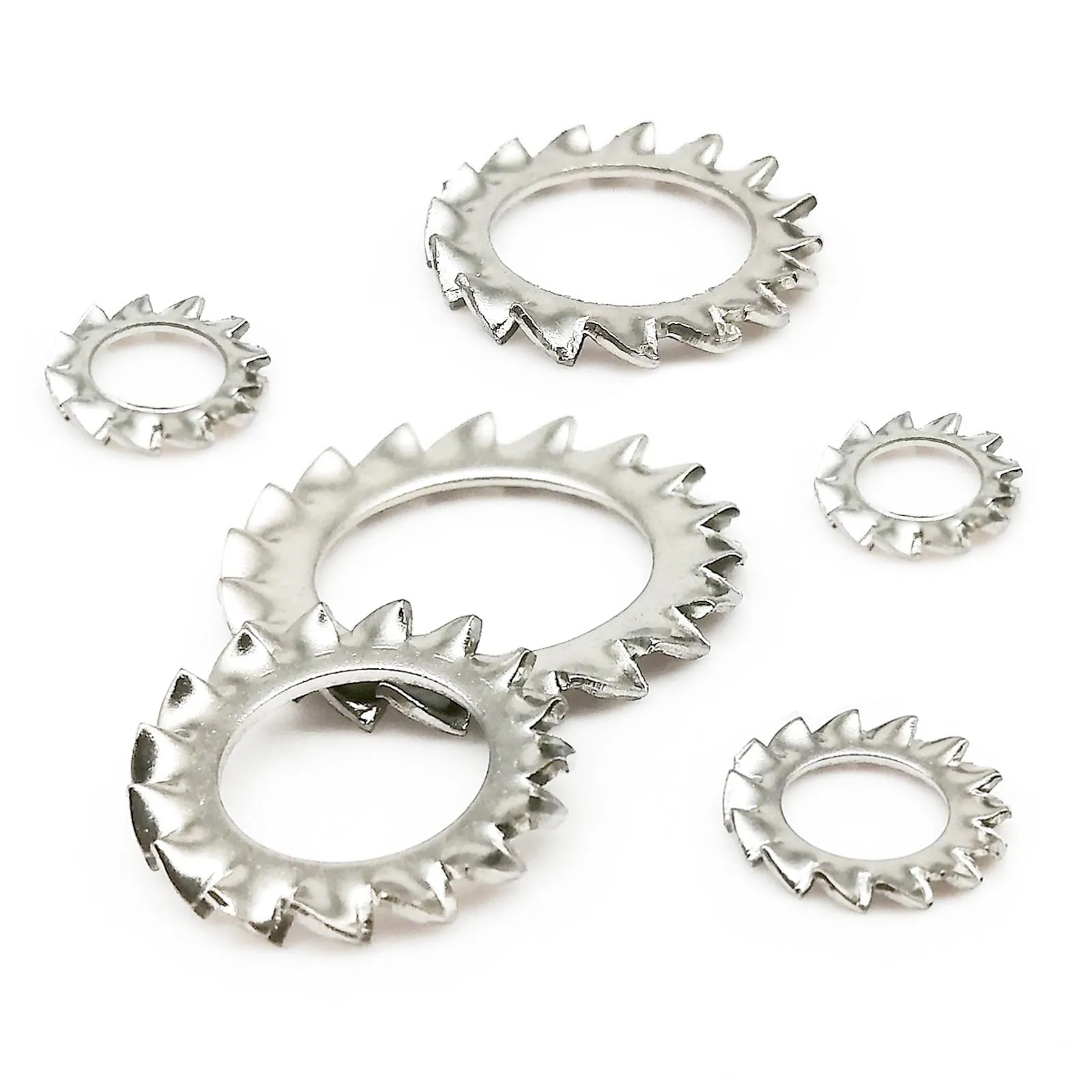 

5/10/50pcs M2.5 M3 M4 M5 M6 M8 M10 M12 M14 M16 M20 M24 GB862.2 304 Stainless Steel External Toothed Serrated Lock Washer Gasket