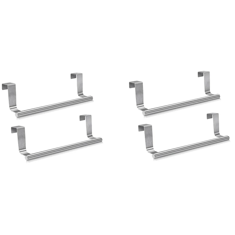 

Вешалка для полотенец из нержавеющей стали, универсальный держатель для дверей шкафов, набор из 4 предметов