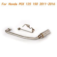 slip on motorcycle exhaust front connect tube head link pipe stainless steel for honda pcx 125 150 2011 2016