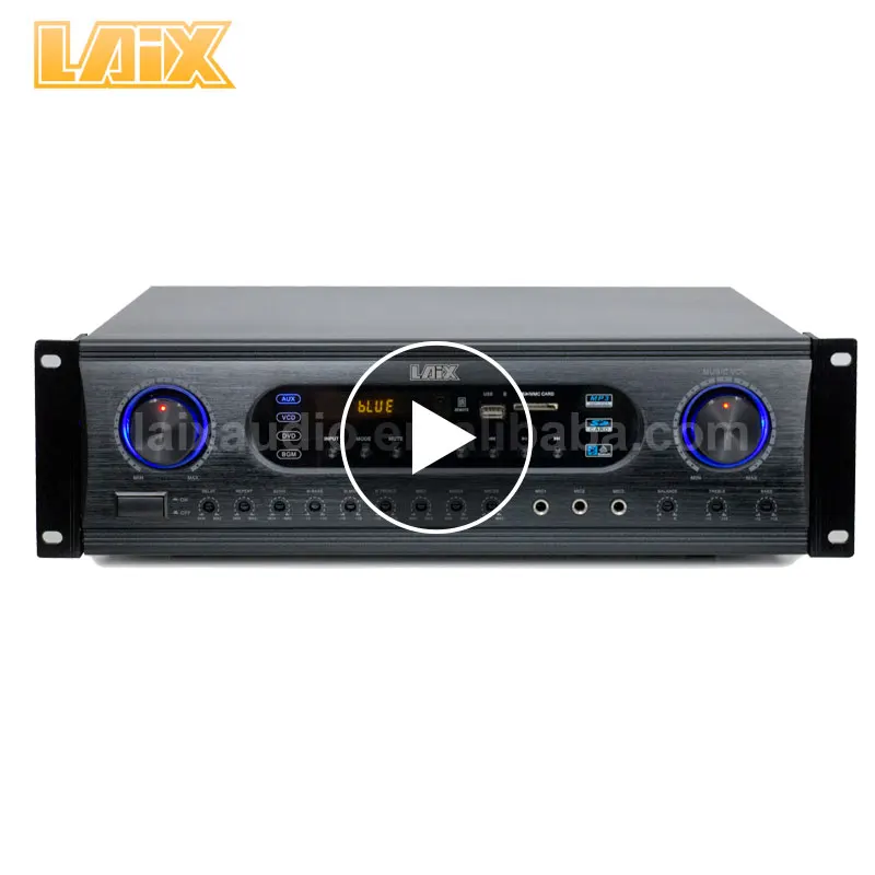 

Усилитель высокой мощности для караоке с USB/SD/MMC/FM-тюнером/входом BT