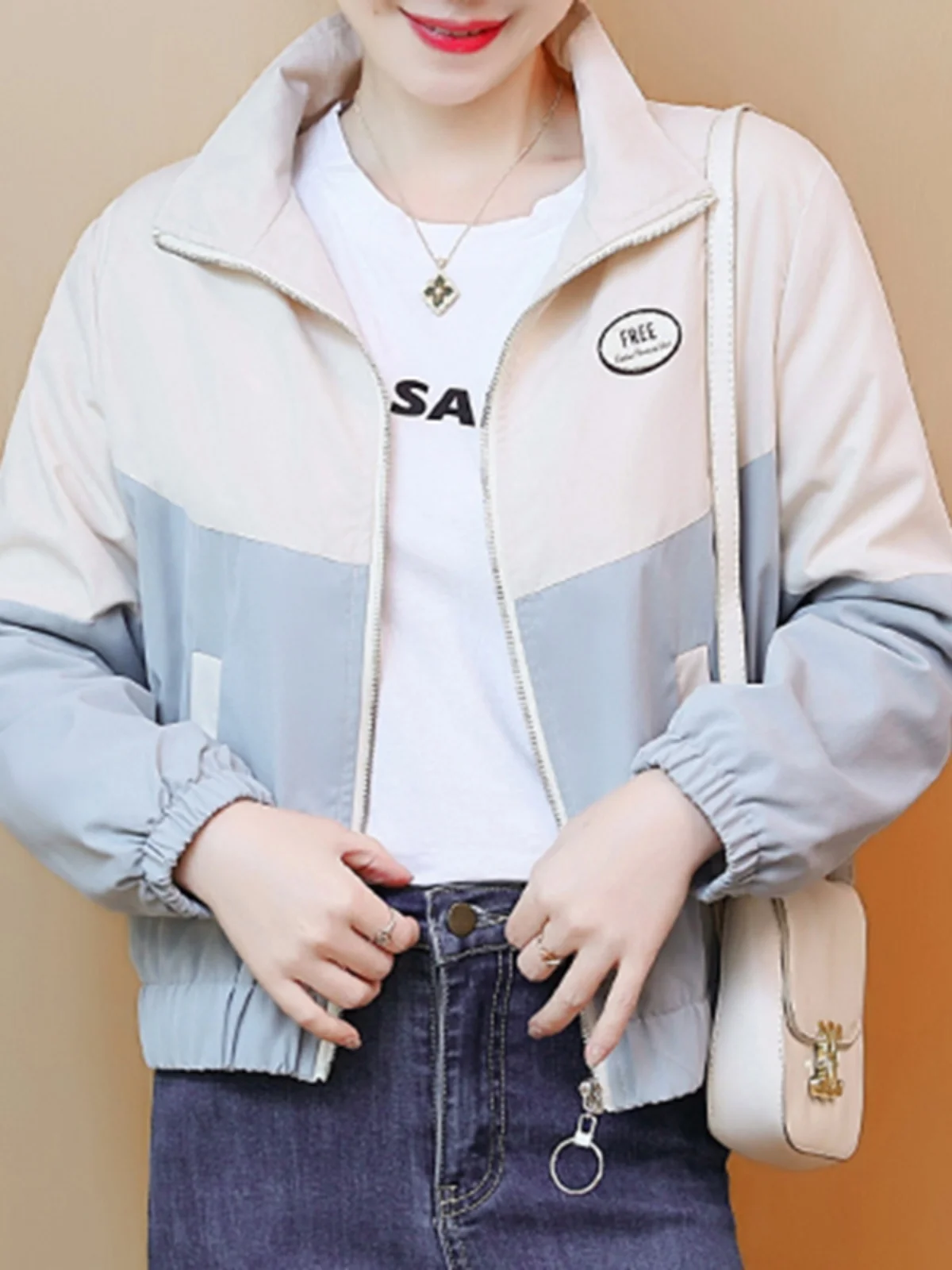 Бейсбольная форма короткое пальто женская одежда весна и осень-зима 2024 новый