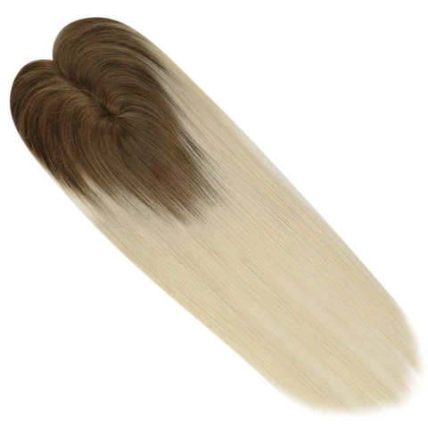 Ugeat Hair Topper, натуральные человеческие волосы, моно-основа, 3x5 дюймов, дышащая кожа, невидимые волосы с бесплатной частью для салона